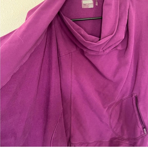 Athleta Purple Pink Crossover Cowl Neck Jacket - Picture 7 of 10
